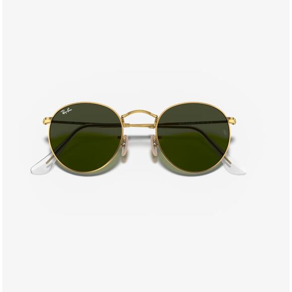 RAY-BAN RB3447 Round Metal Arista Gold Green 50 21 145 - Picture 1 of 11